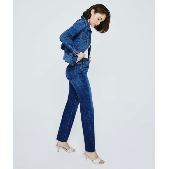 AG Adriano Goldschmeid Alexxis High Rise Vintage Jean starfire Medium Dark Wash - Picture 10 of 13